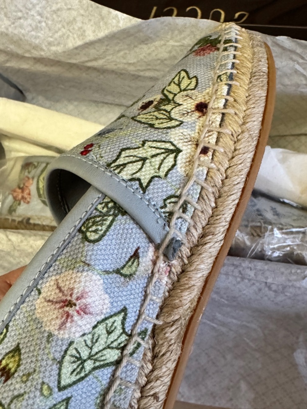 NEW Gucci Floral Espadrilles 38.5 - Picture 9 of 12